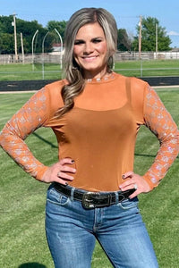 Sterling Kreek - Check Mesh Long Sleeve Top
