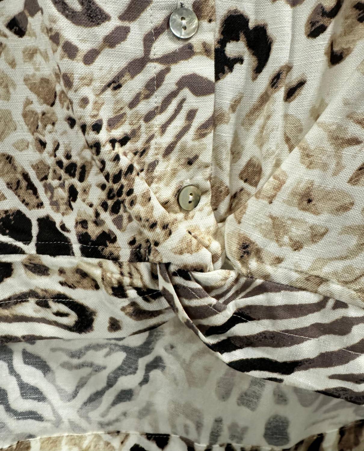 Boho Chic - Women's Bell Sleeve Animal Print Top