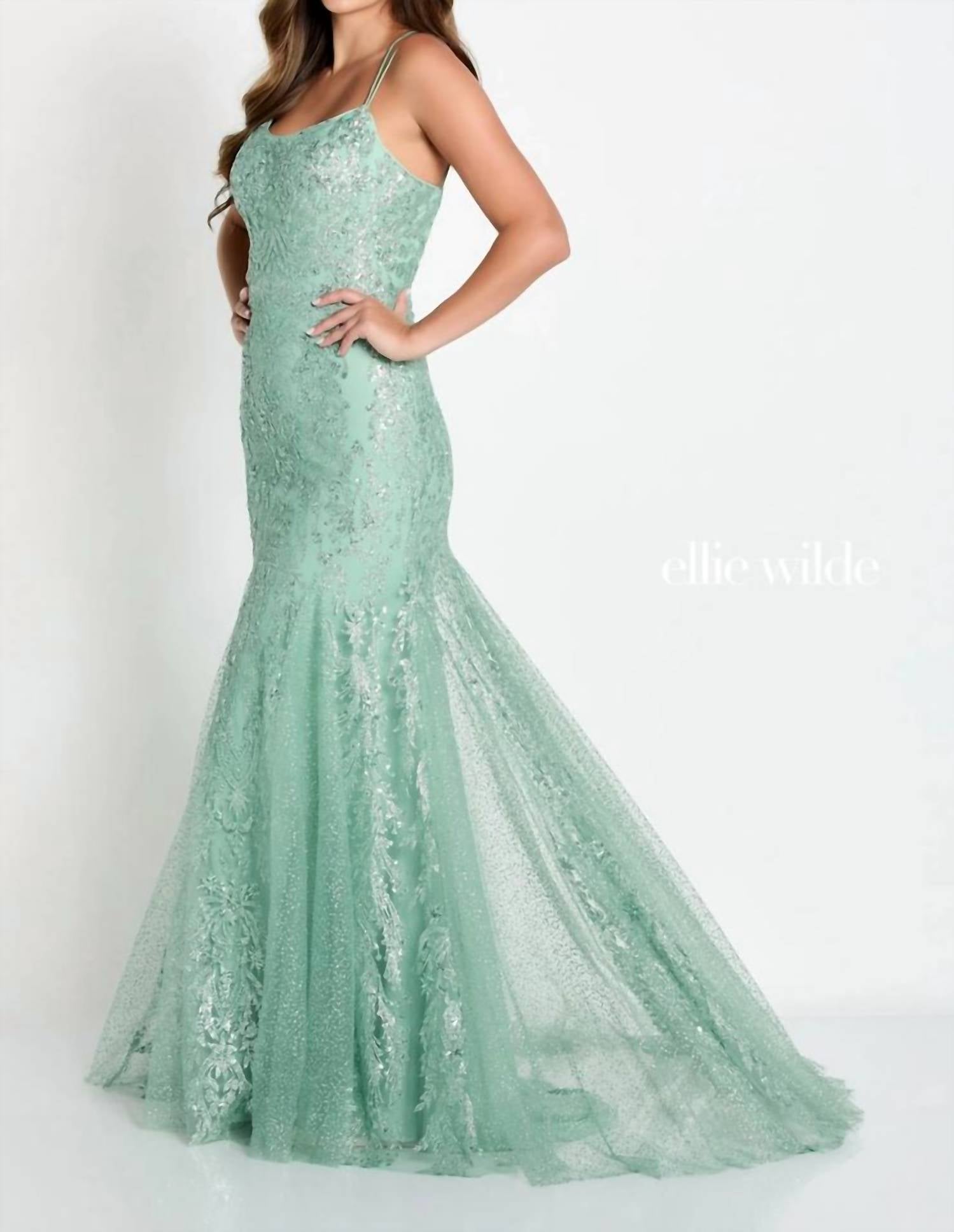 Ellie Wilde - Sequin Mermaid Evening Dress