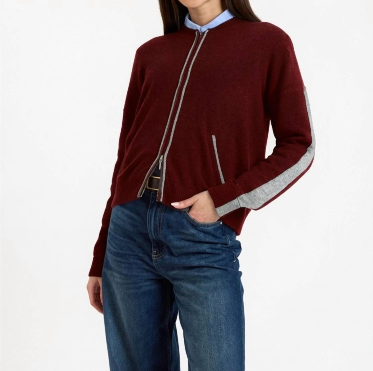 Brodie Cashmere - Luxe Cashmere Bomber Jacket