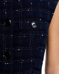 Veronica Beard Tamara Mini Dress in navy - women's dress - view 4