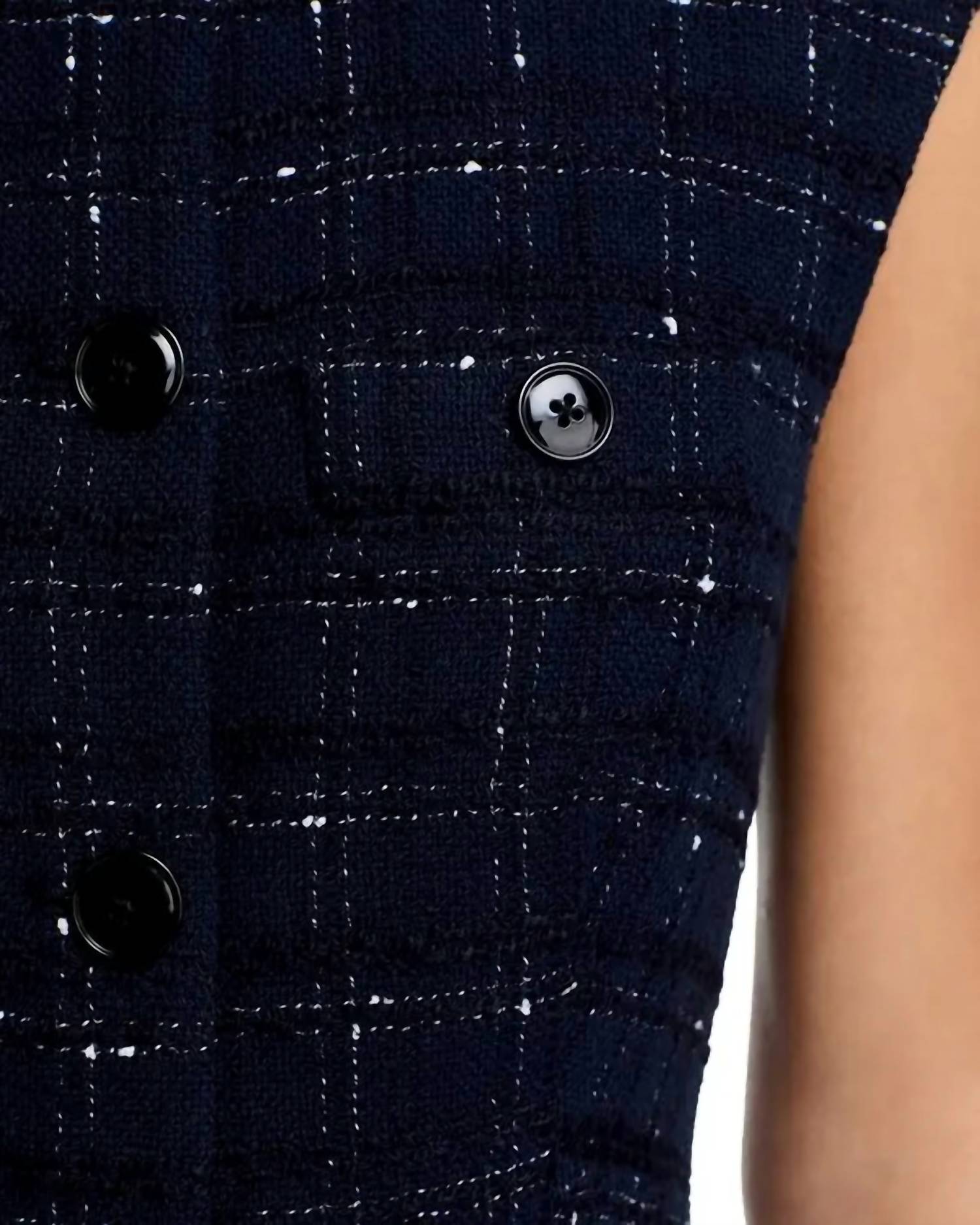 Veronica Beard Tamara Mini Dress in navy - women's dress - view 4