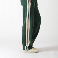 glyder Retro Straight Leg Sweatpant in forest oatmilk - women's pants - detail view