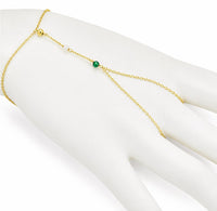 Bzk - Women's Semi Precious Hand Chain Bracelet