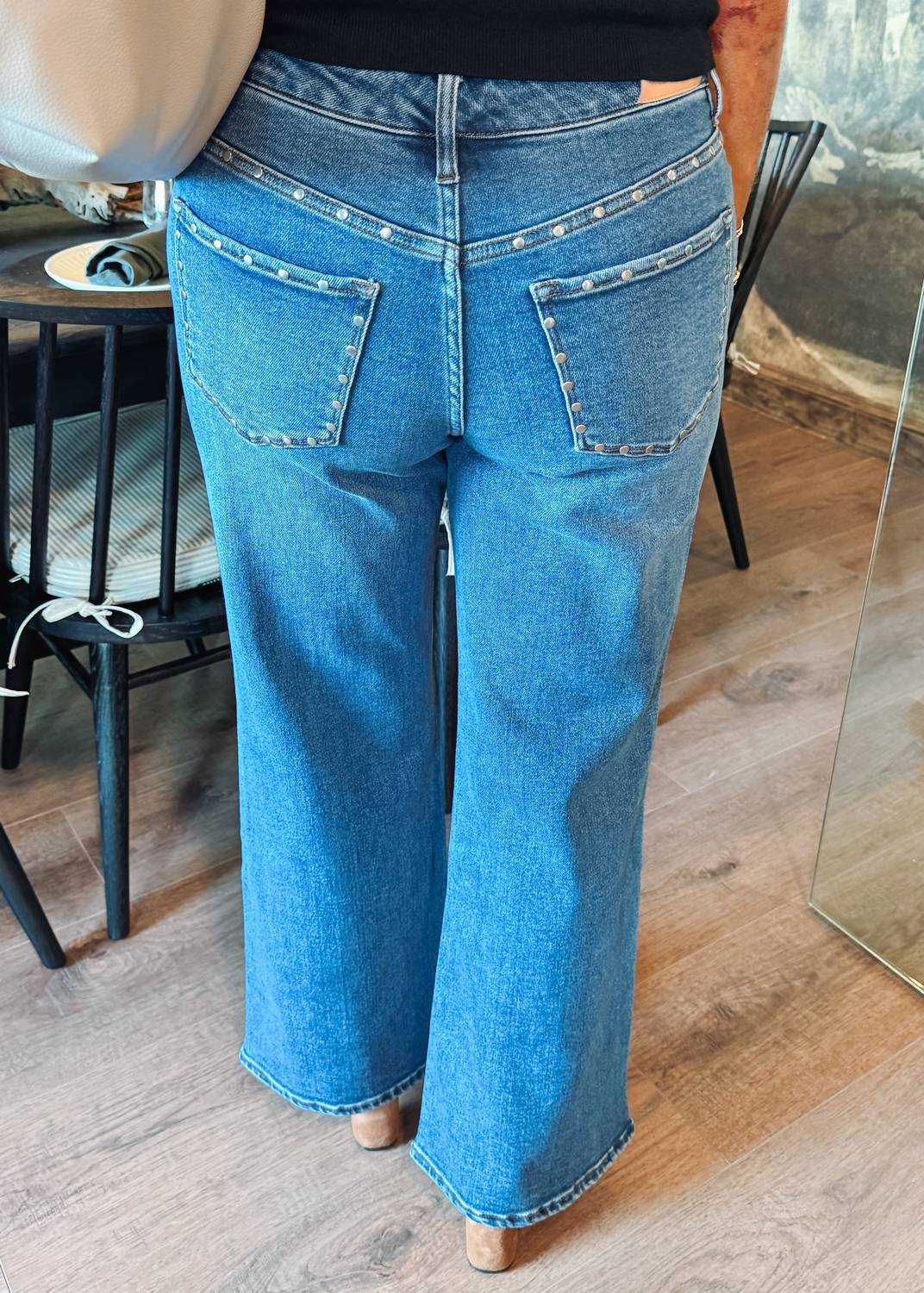 DEAR JOHN DENIM Micah Wide Leg Jeans in slate - women's pants - alternate view