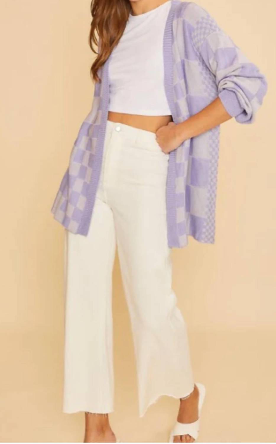 Anniewear - High Rise Wide Leg Cropped Denim Jean