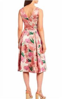 Eliza J - Floral Print Fit And Flare Midi Dress