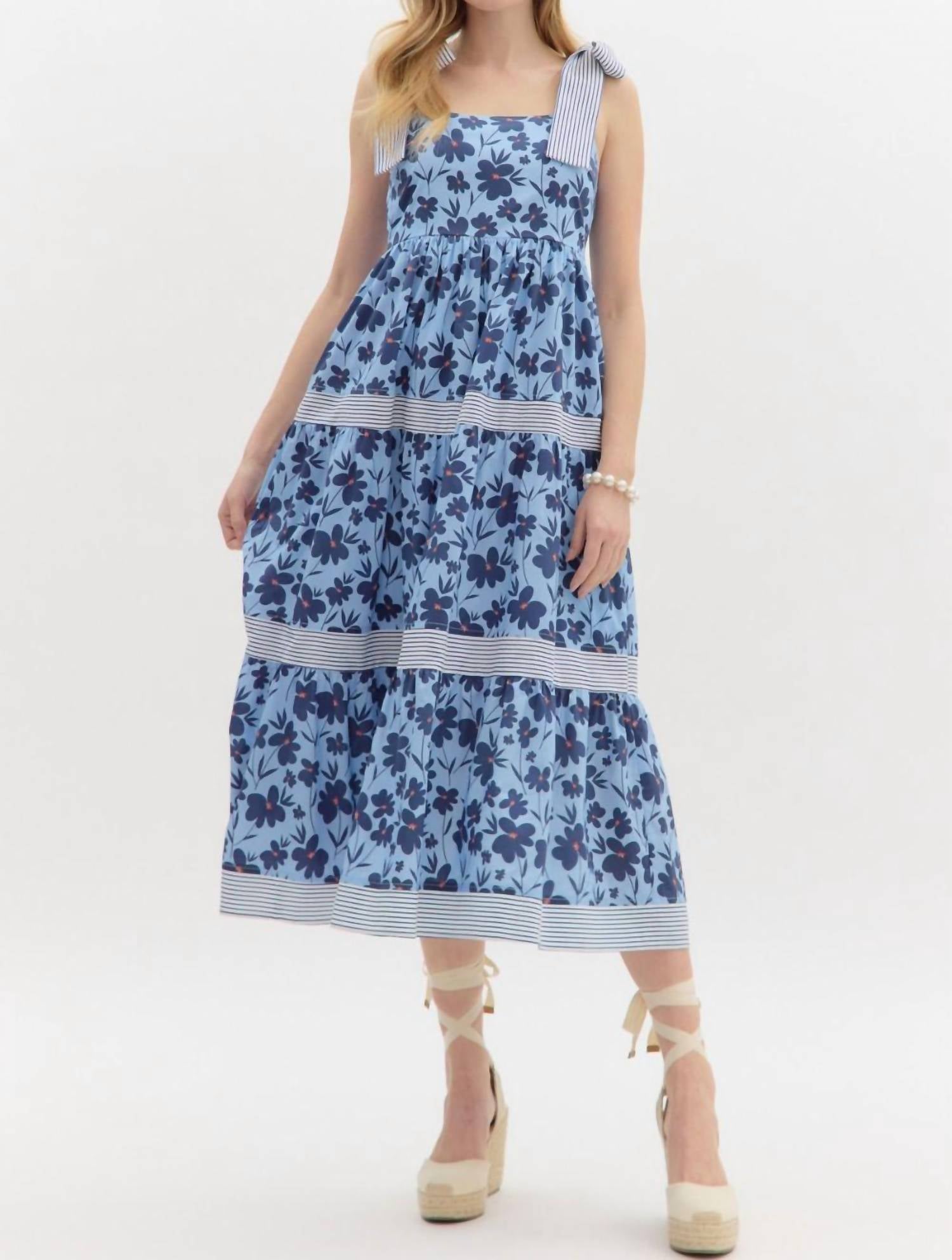 entro Andie Midi Dress in blue - women's dress