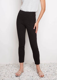 Up! - Loom Textured Petal Slit Ankle Pant
