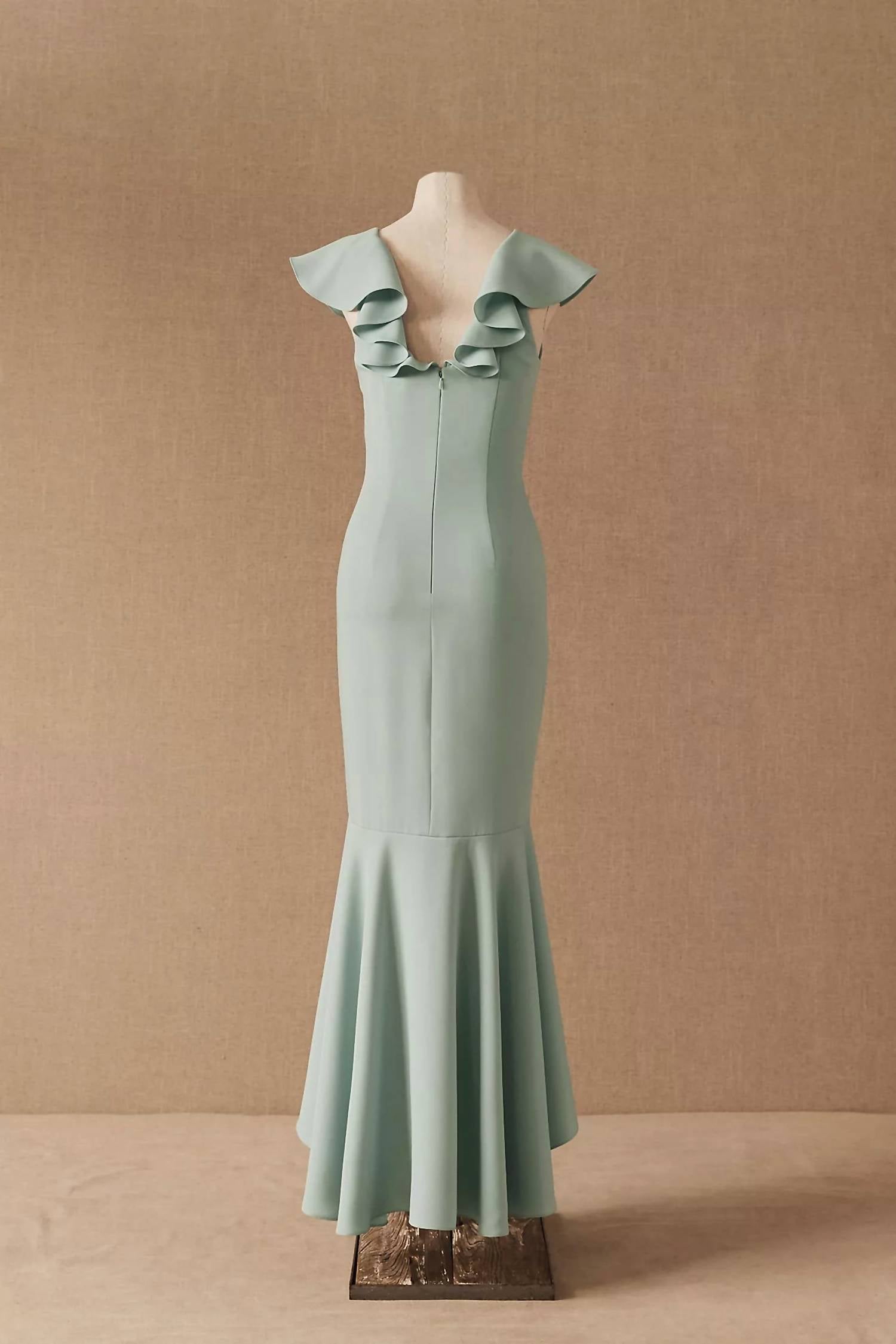 Sachin & Babi - Nonnette Flutter Sleeve Mermaid Gown