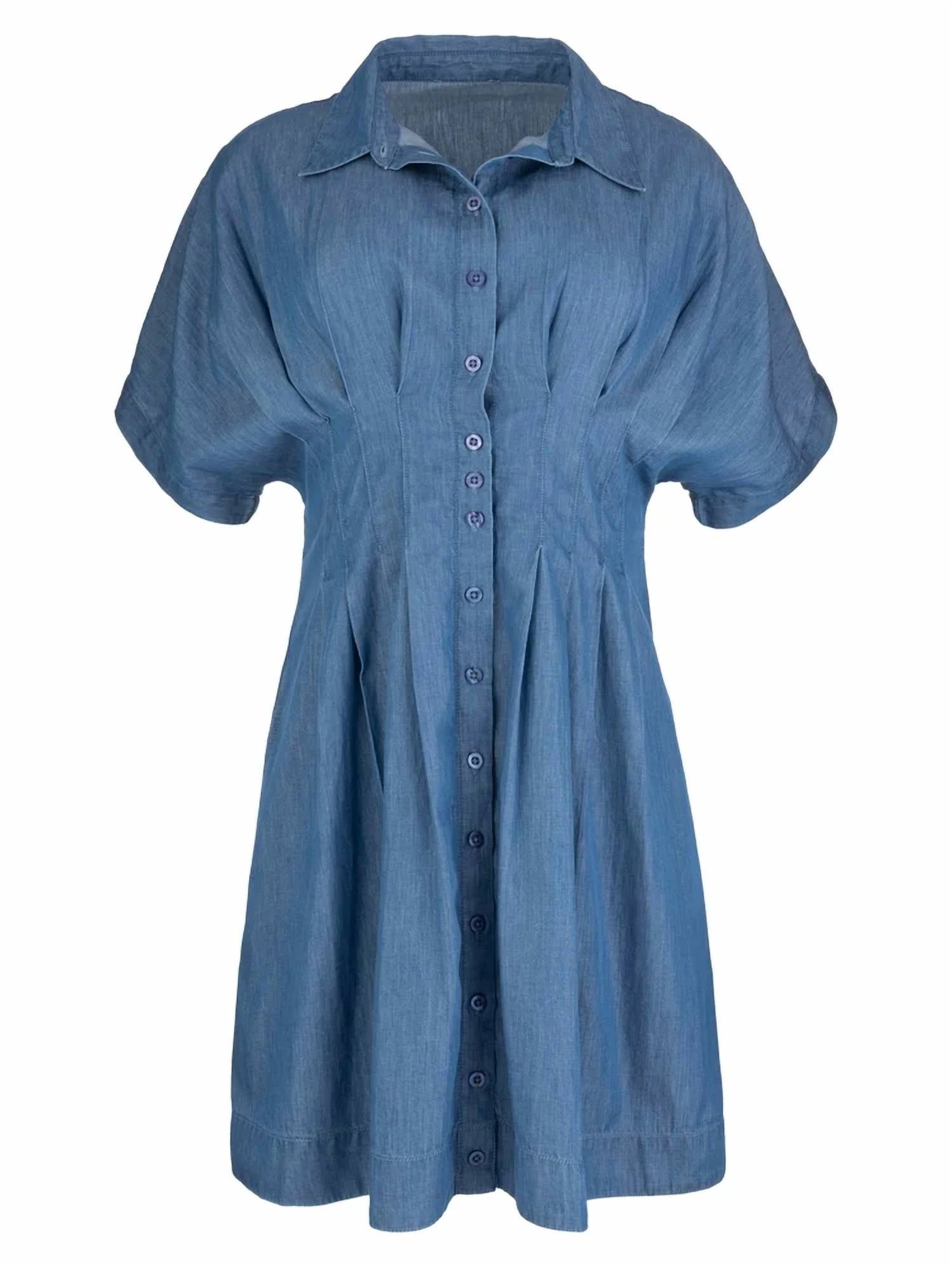 Kut From The Kloth - Women's Francesca Dolman Pleated Chambray Dress