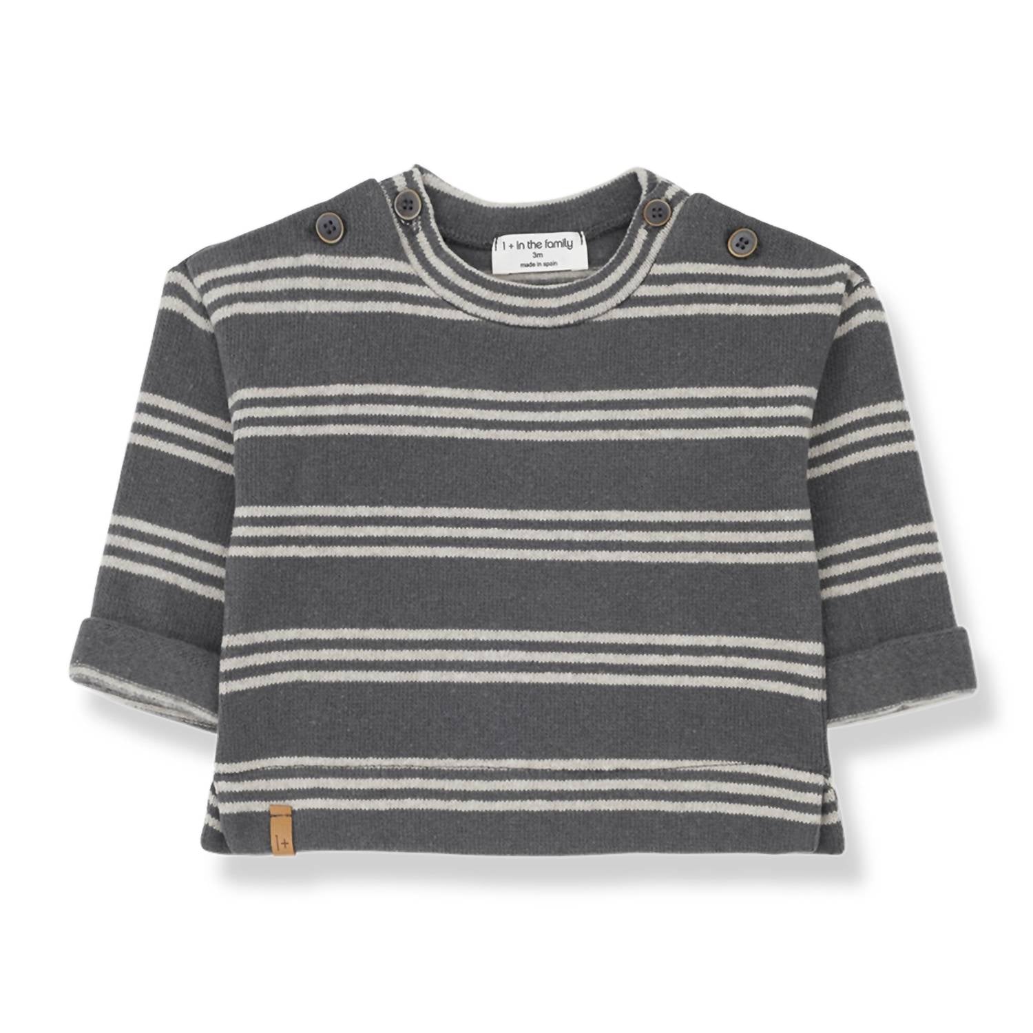 One More In The Family - Boy's Gregori Stripe Sweater Top