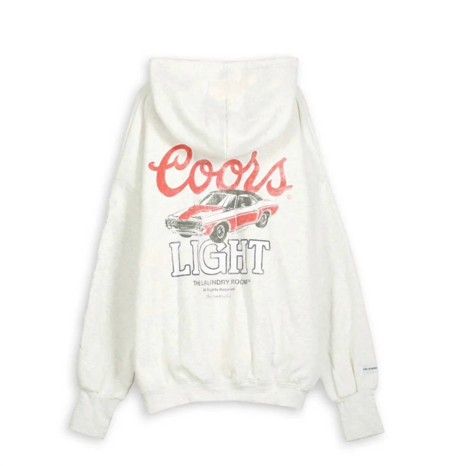 The Laundry Room Women's Coors Light Racing Hideout Hoodie in pebbled heather - women's top - detail view