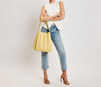 Moda Luxe - Zelda Pleated Detail Hobo Handbag