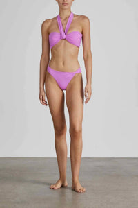 BONDI BORN Sylvie Bikini Top in flamingo - women's swimwear