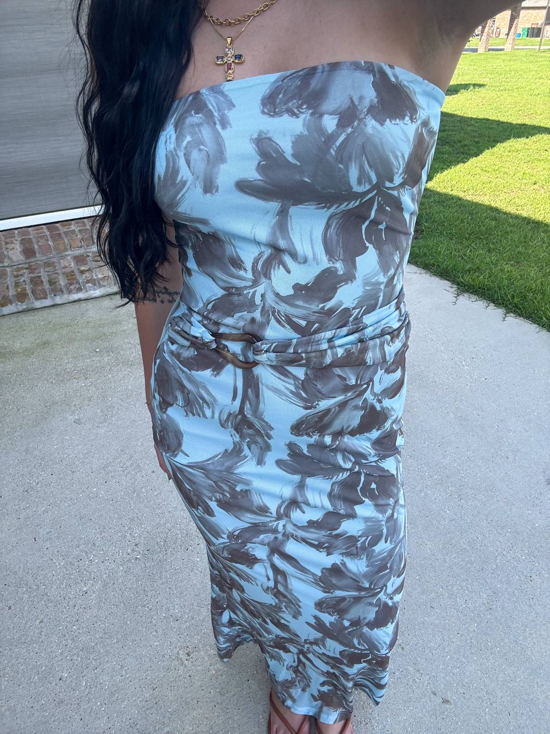 Pretty Garbage - The Cocoa Sky Strapless Maxi Dress