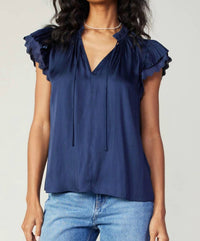Current Air - Eliza Flutter Sleeveless Blouse