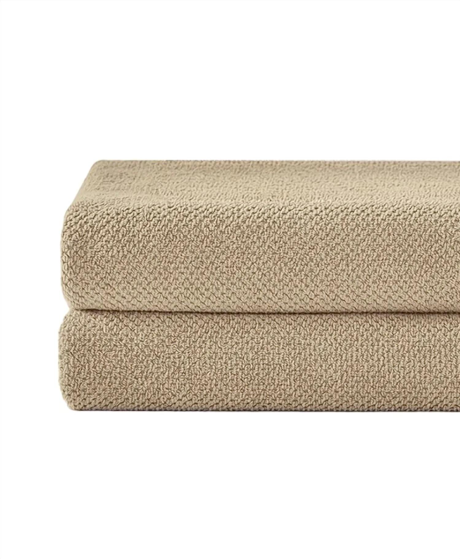 Under The Canopy - Textured Organic 2 Piece Bath Towel Set