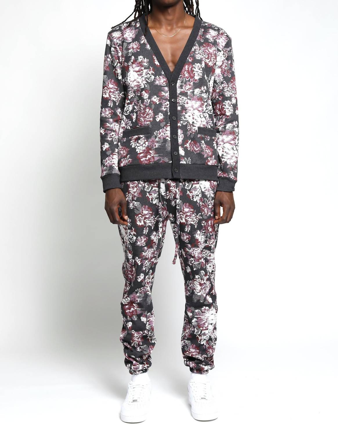 Floral Glitch Hyper Reality Knit Pants