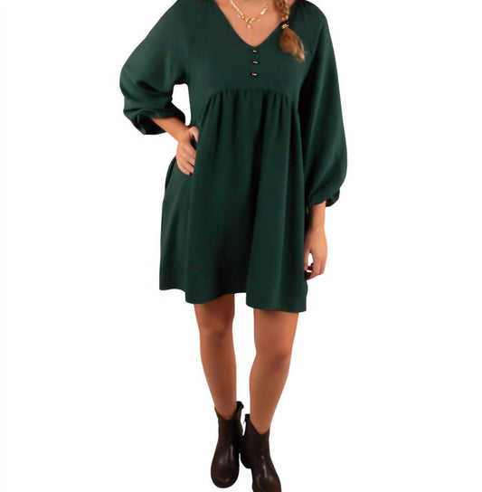 Haptics - Bonnie Bubble Sleeve Peplum Dress