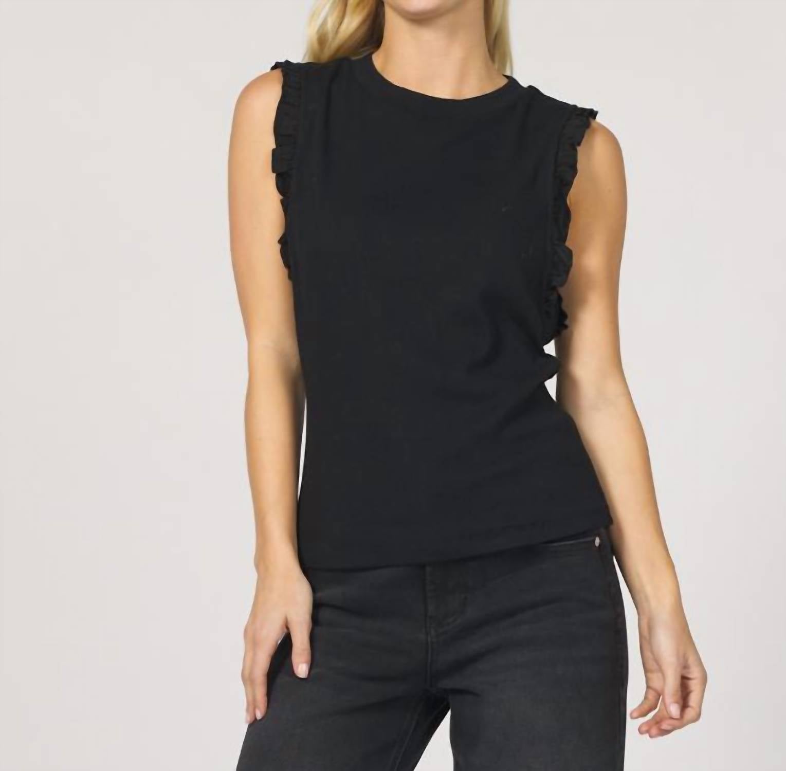 Dear John Denim - Micro Ruffle Trim Tank Top