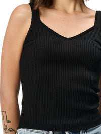 Another Love Riri Tank Top in black - women's tank top - detail view