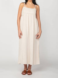 Dex - LINEN BLEND MIDI DRESS