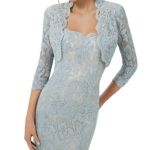 Mgny - Lace Dress With Long Sleeve Jacket