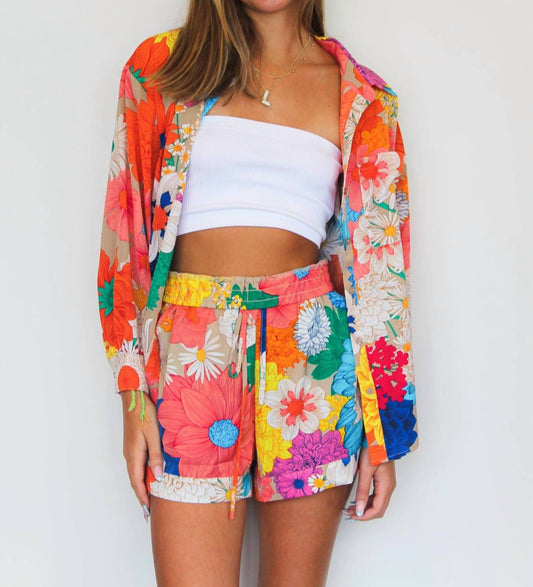 Jodifl - Tropical Floral Drawstring Short