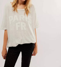 The Laundry Room - Welcome To Paris Oversized Tee