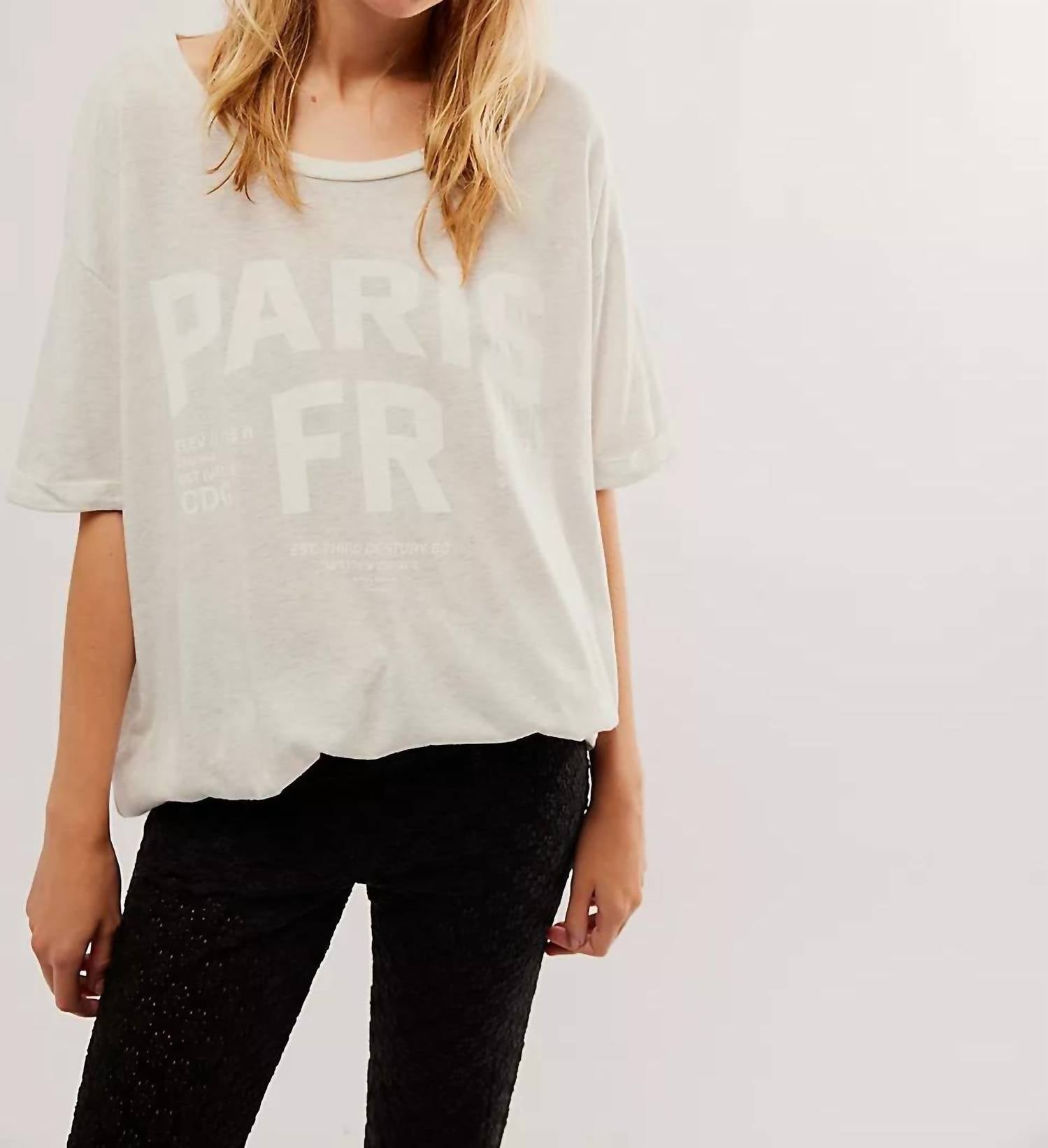 The Laundry Room - Welcome To Paris Oversized Tee