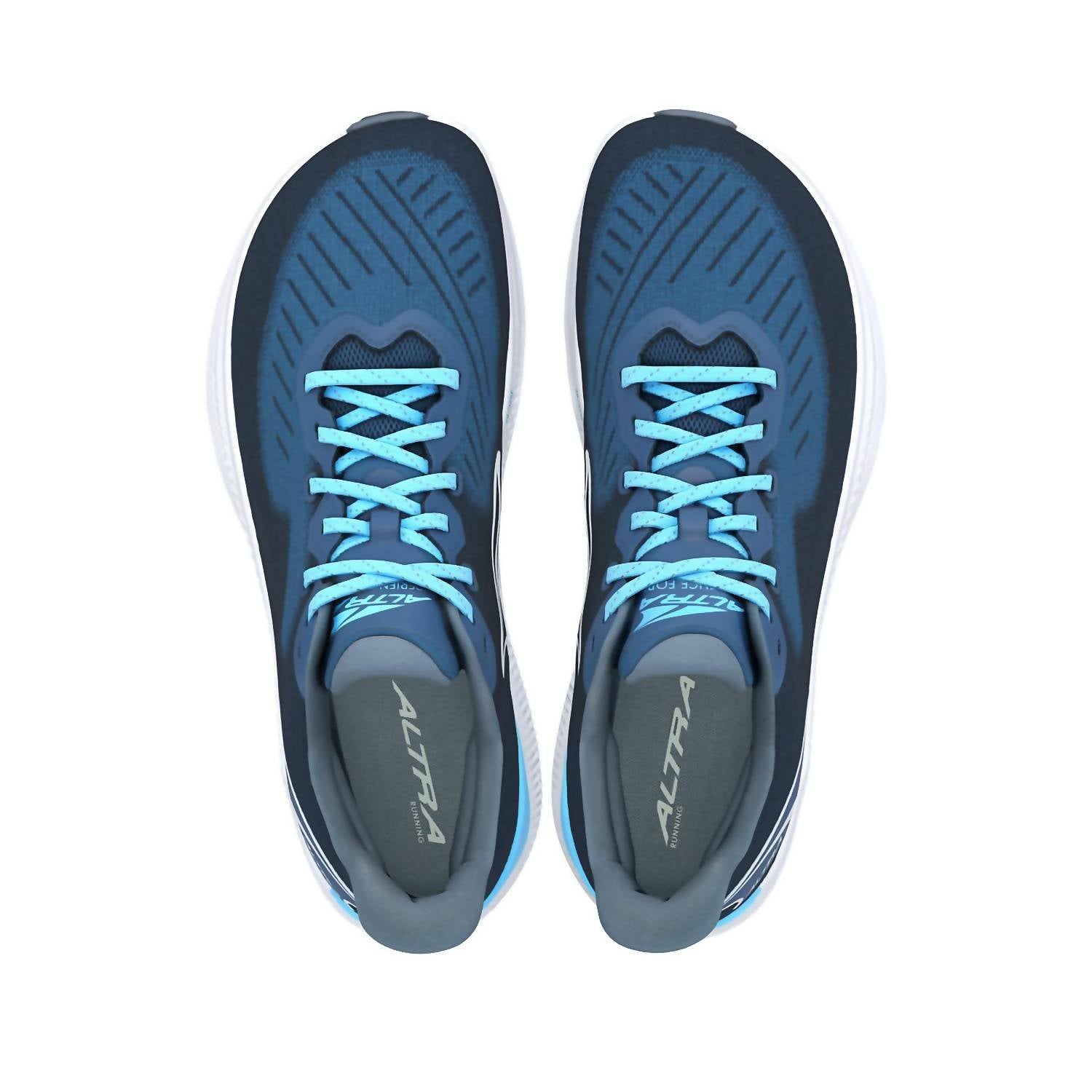 ALTRA Men's Experience Form Running Shoe in navy light blue 1 - men's shoe - detail view