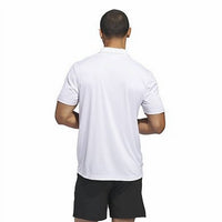 adidas Men's Texas Tech Red Raiders Coach Sportswear Polo in white - men's t-shirt - detail view