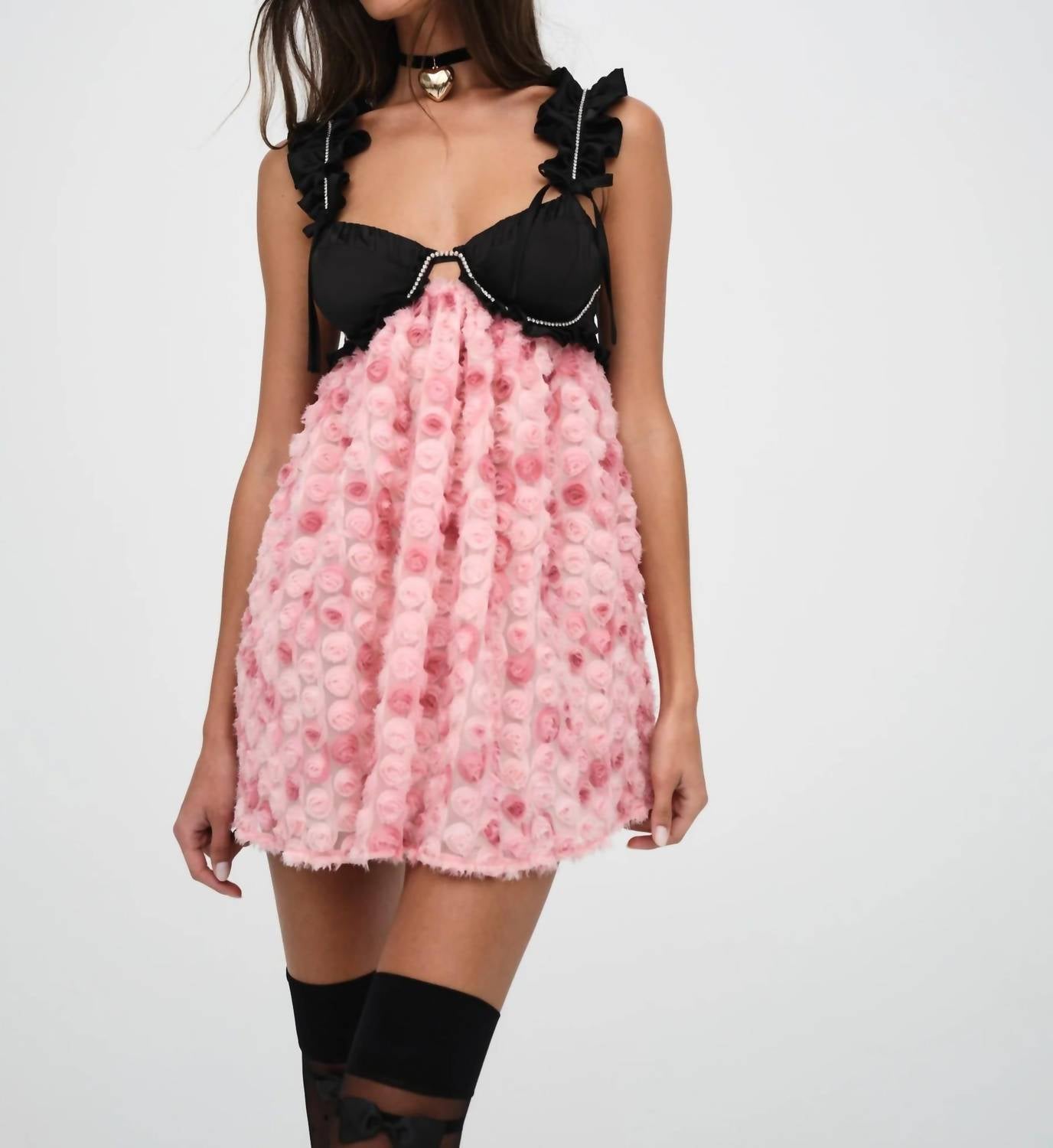 Lil Lemons By For Love And Lemons - Skye Babydoll Bustier Mini Dress
