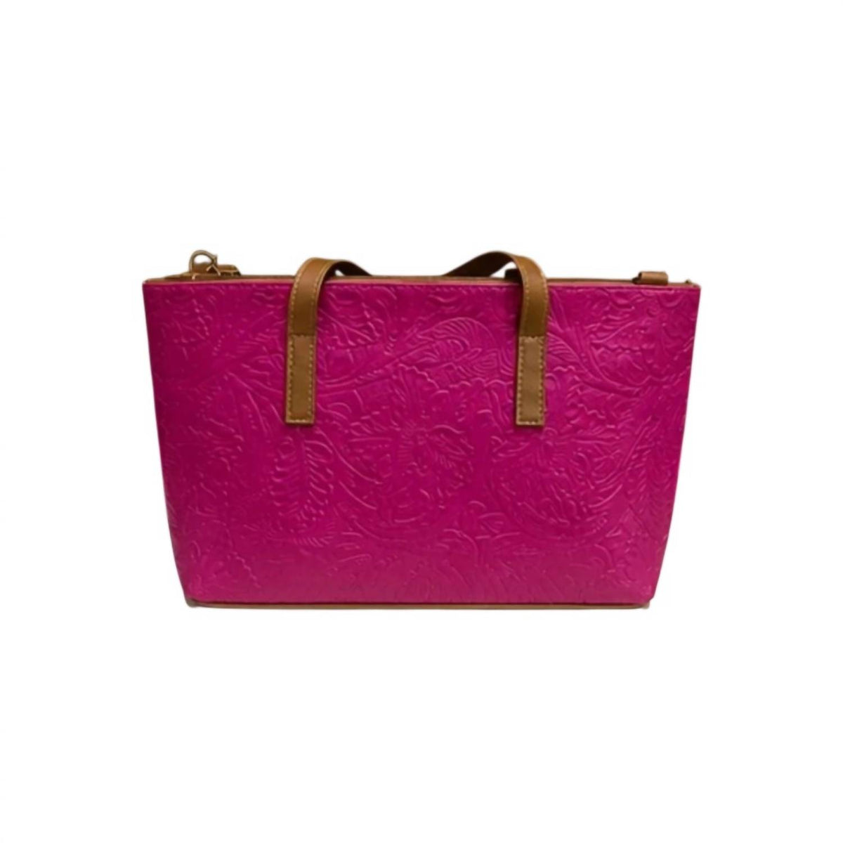 Gmce Global Trading - Women's Barco Artesanal Embossed Floral Tote Bag
