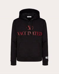 Cloney Vaccinated Hoodie in black - men's shirt - view 4