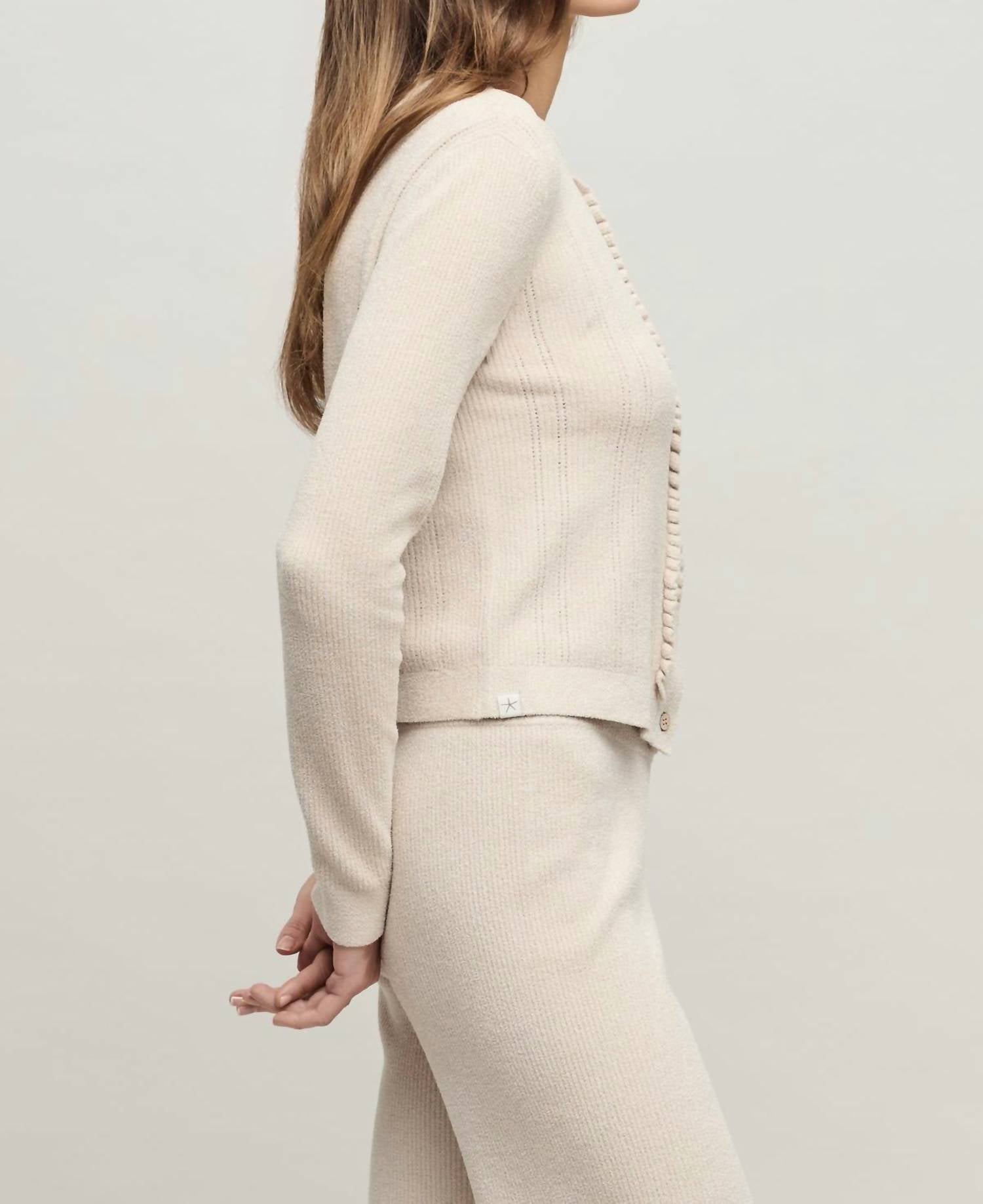 Barefoot Dreams - Cozychic Ruffle Front Cardigan