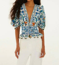 Farm Rio - Flora Tile Blouse