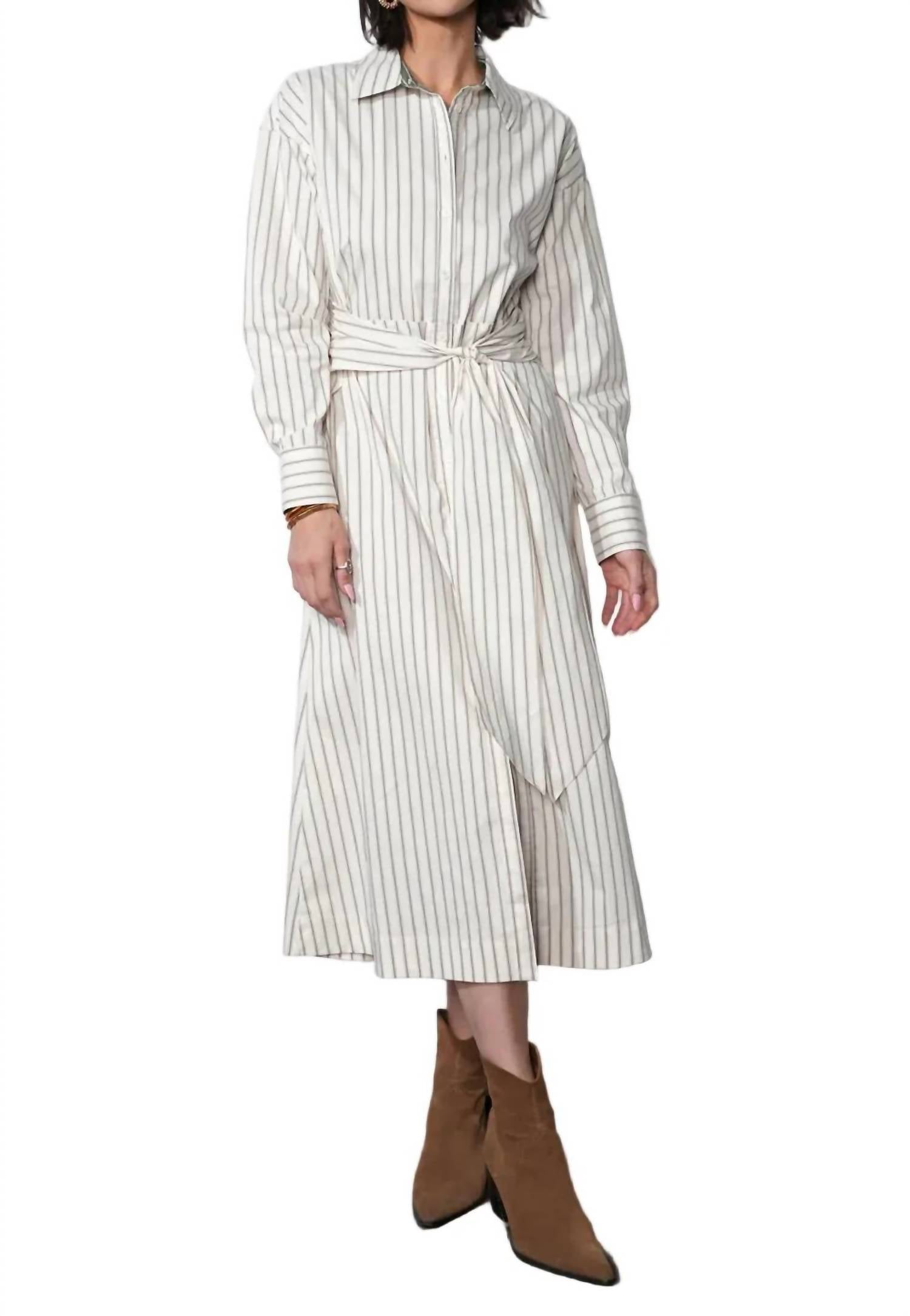 Greylin - Cosette Open Back Shirt Dress