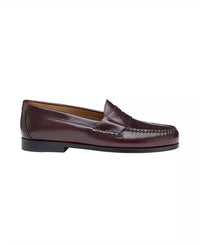 JOHNSTON & MURPHY Men's Hayes Penny Slip-on Loafers in burgundy - men's loafer - detail view