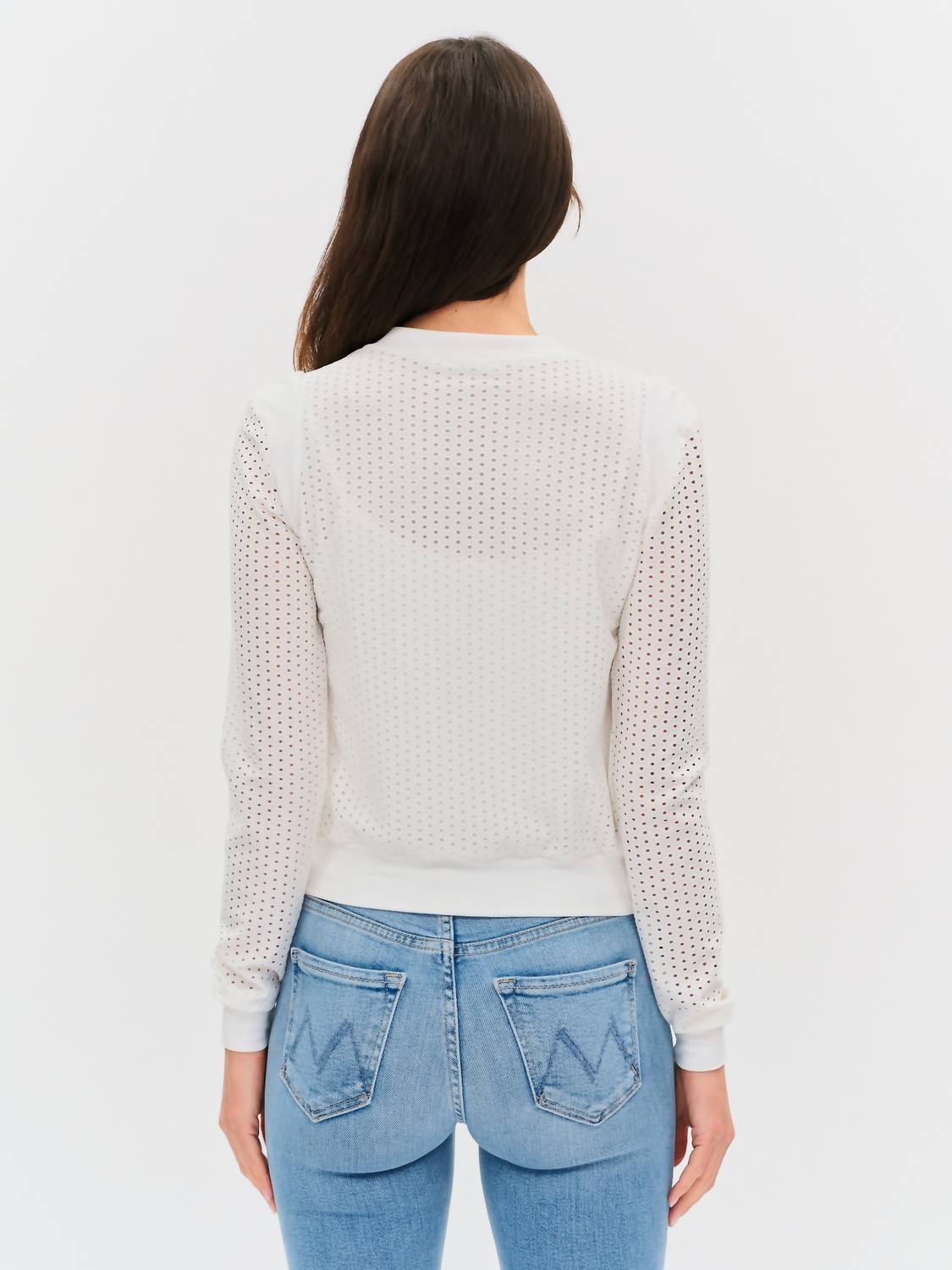 Six/Fifty - Cutout Knit Zip Up Jacket