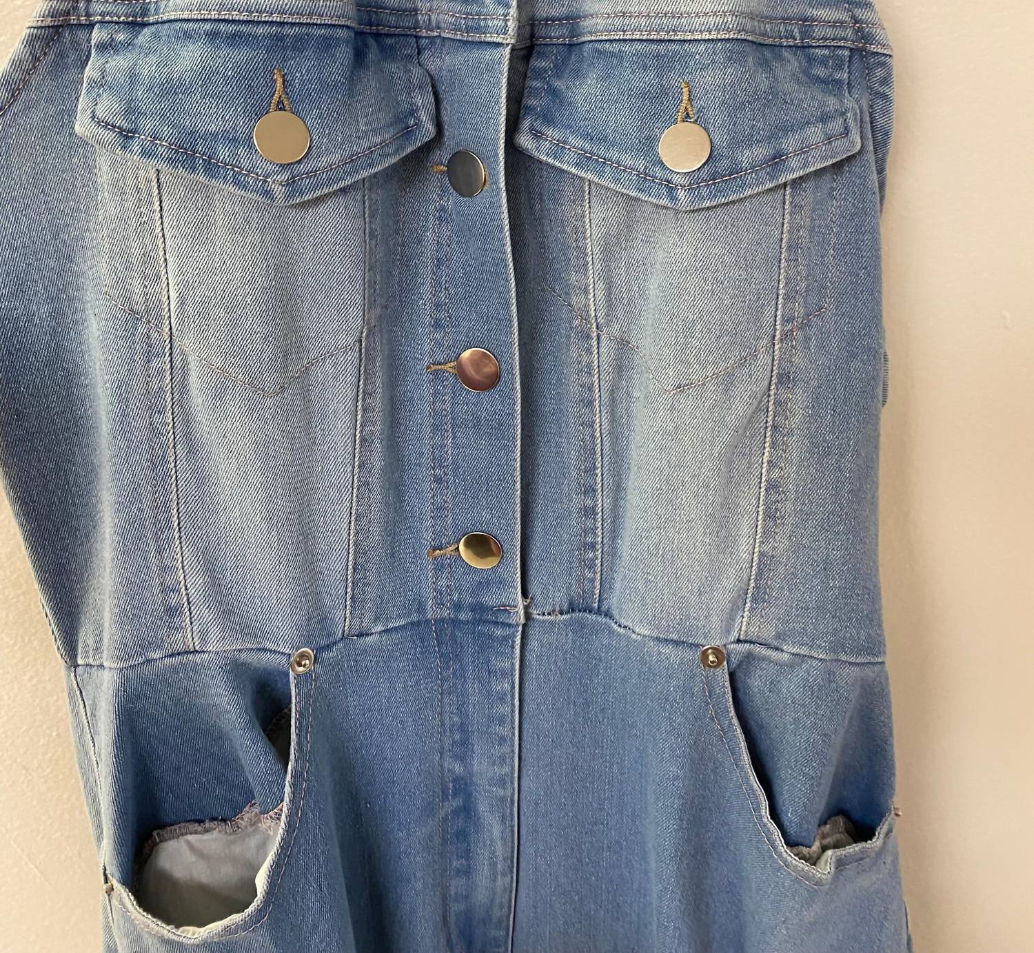 Timing - Denim Halter Jumpsuit
