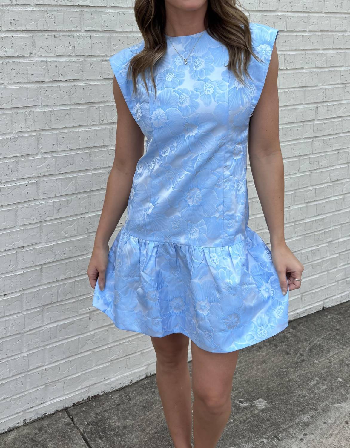Jade - floral jacquard dress
