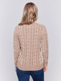 Charlie B - Cold Dye Cable Knit Sweater