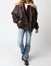 Olivaceous - Aspen Pu Bomber Jacket