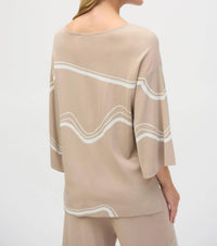 Joseph Ribkoff - Wavy Stripes Loose Fit Top