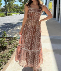 Mint Exclusives - Lynette Bohemian Embroidered Maxi Dress