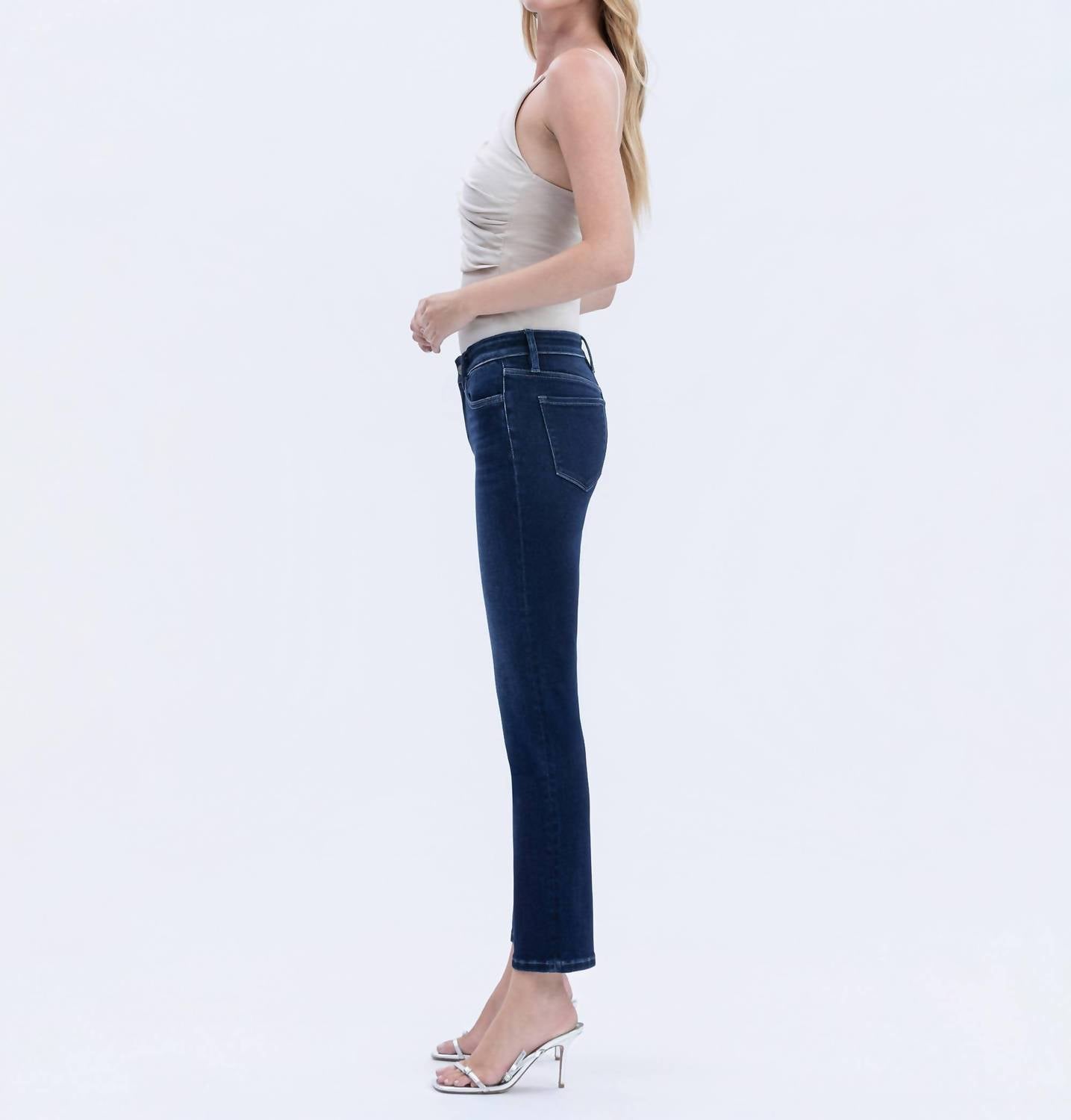 Vervet By Flying Monkey - Midrise Ankle Slim Straight Jeans