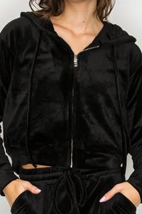 Knit Riot - Classic Velour Zip Hoodie