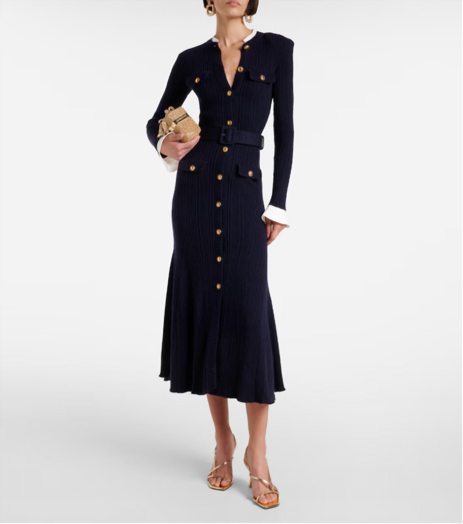Self-Portrait - Knit Midi Dress